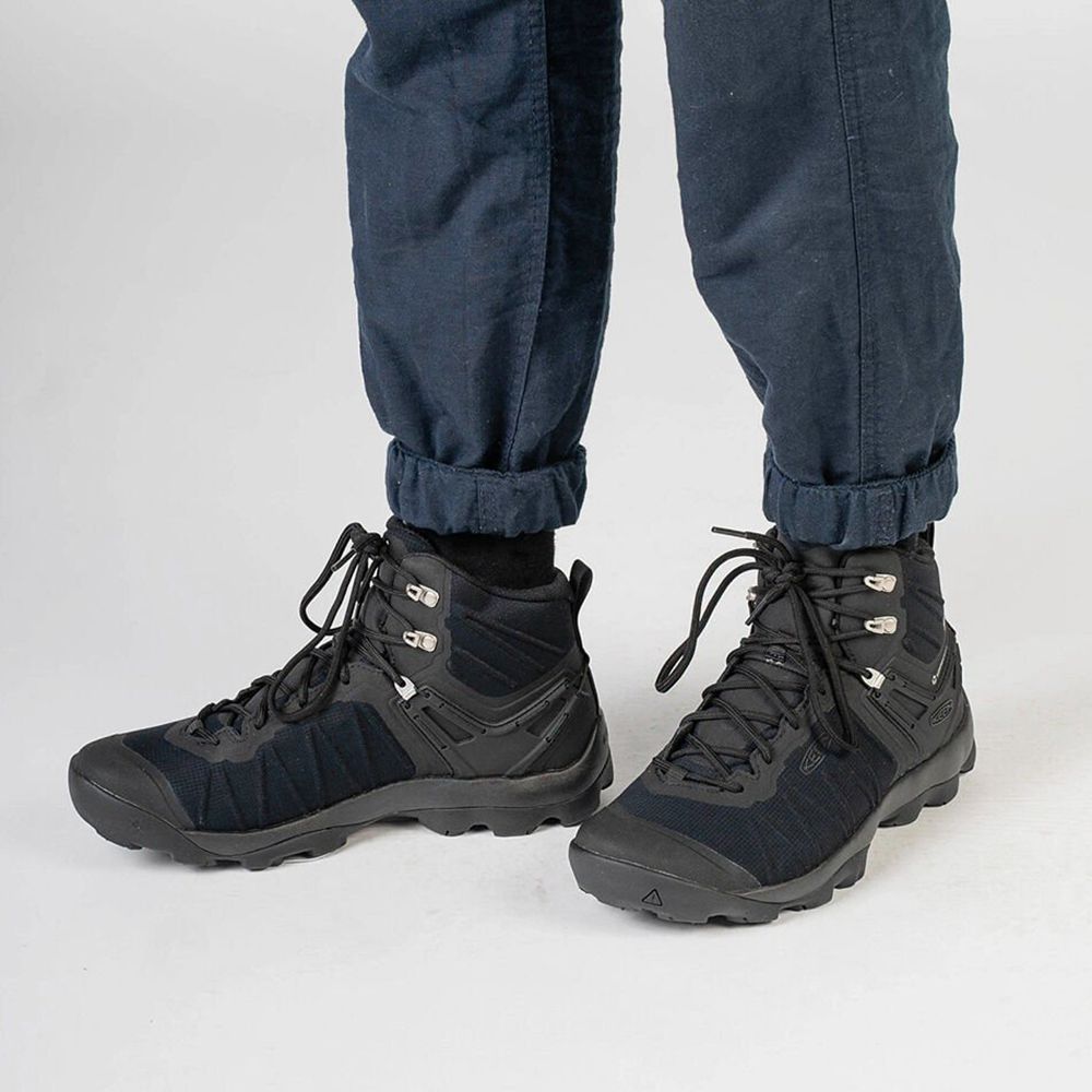 Bottes de Randonnée Keen Homme Bleu/porno | Venture Mid Waterproof | YRHZN-5897